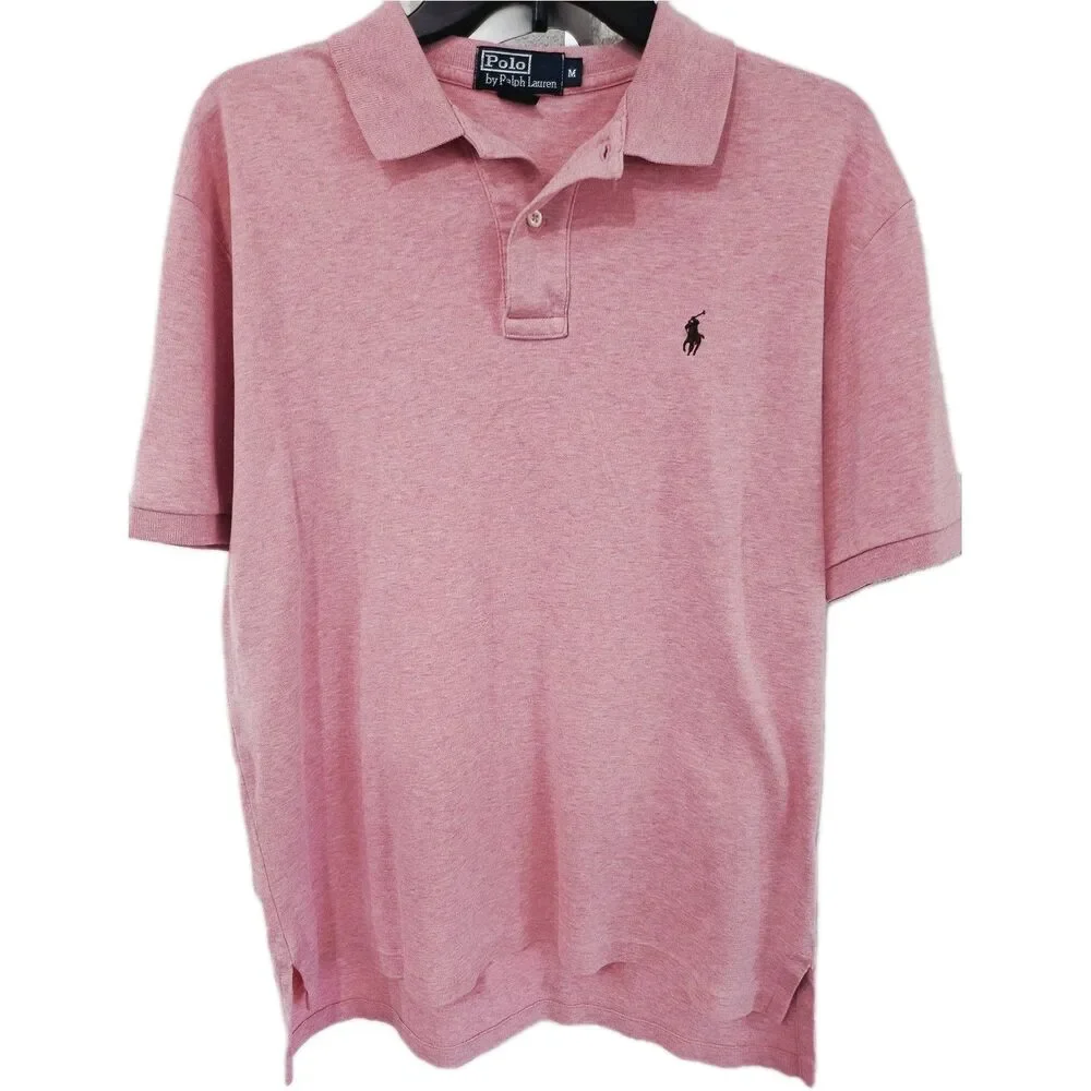 Polo Ralph Lauren Men's Pink Short Sleeve Polo Shirt Size M
